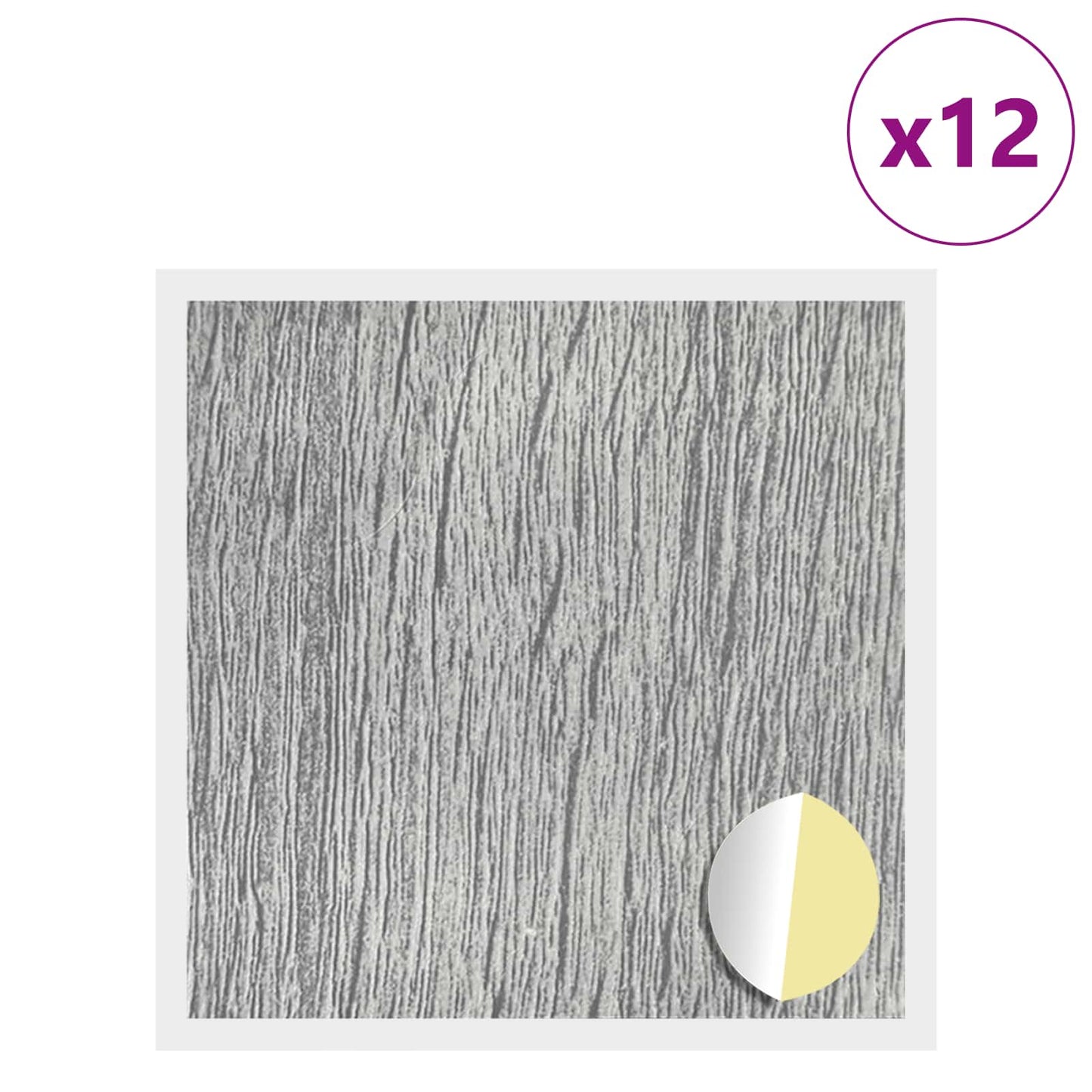 Klæbende Skrue Cover 12 pcs Grå Sonoma Ø 20 x 0,5 mm