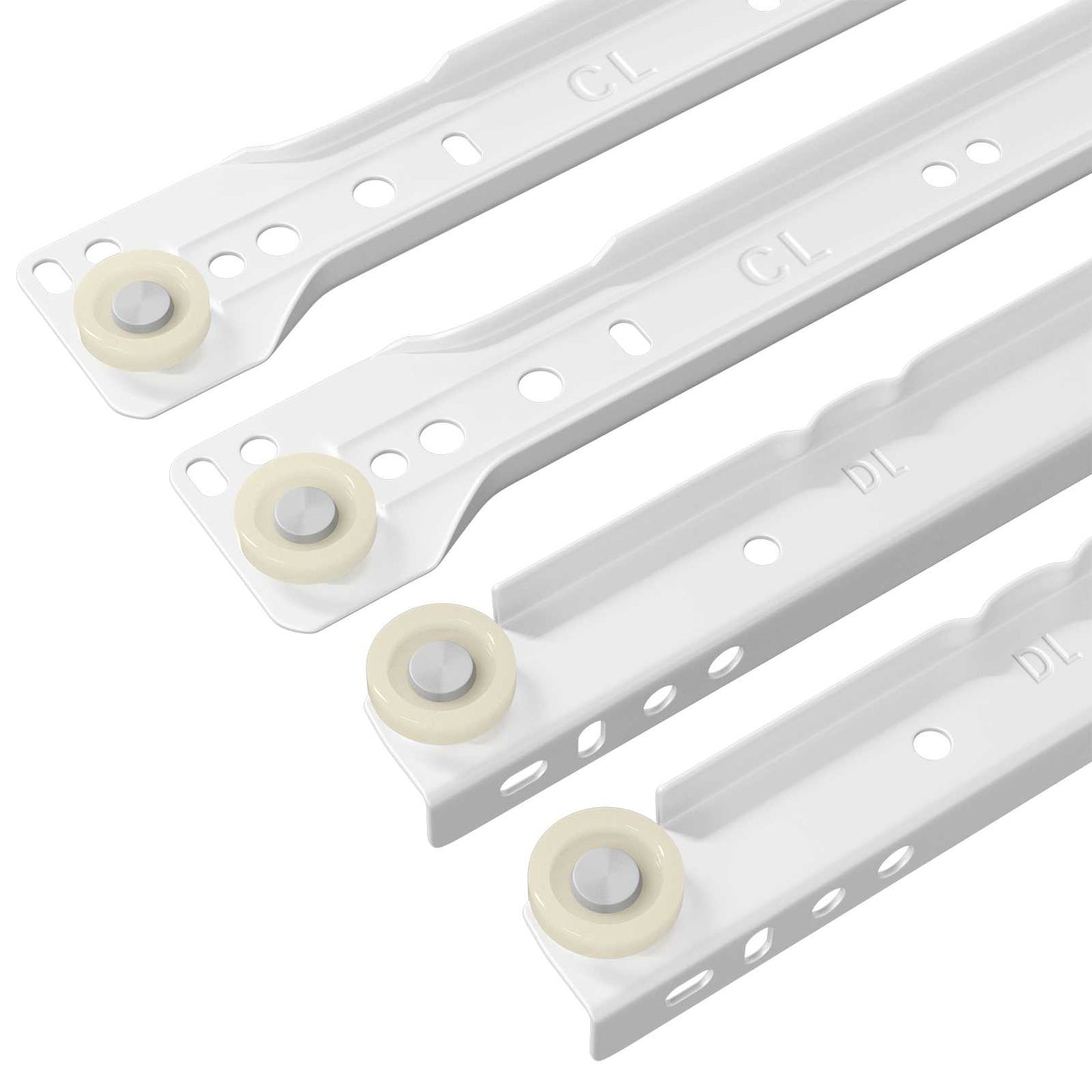 Skuffeskinne 2 pcs Hvid 250 mm Stål