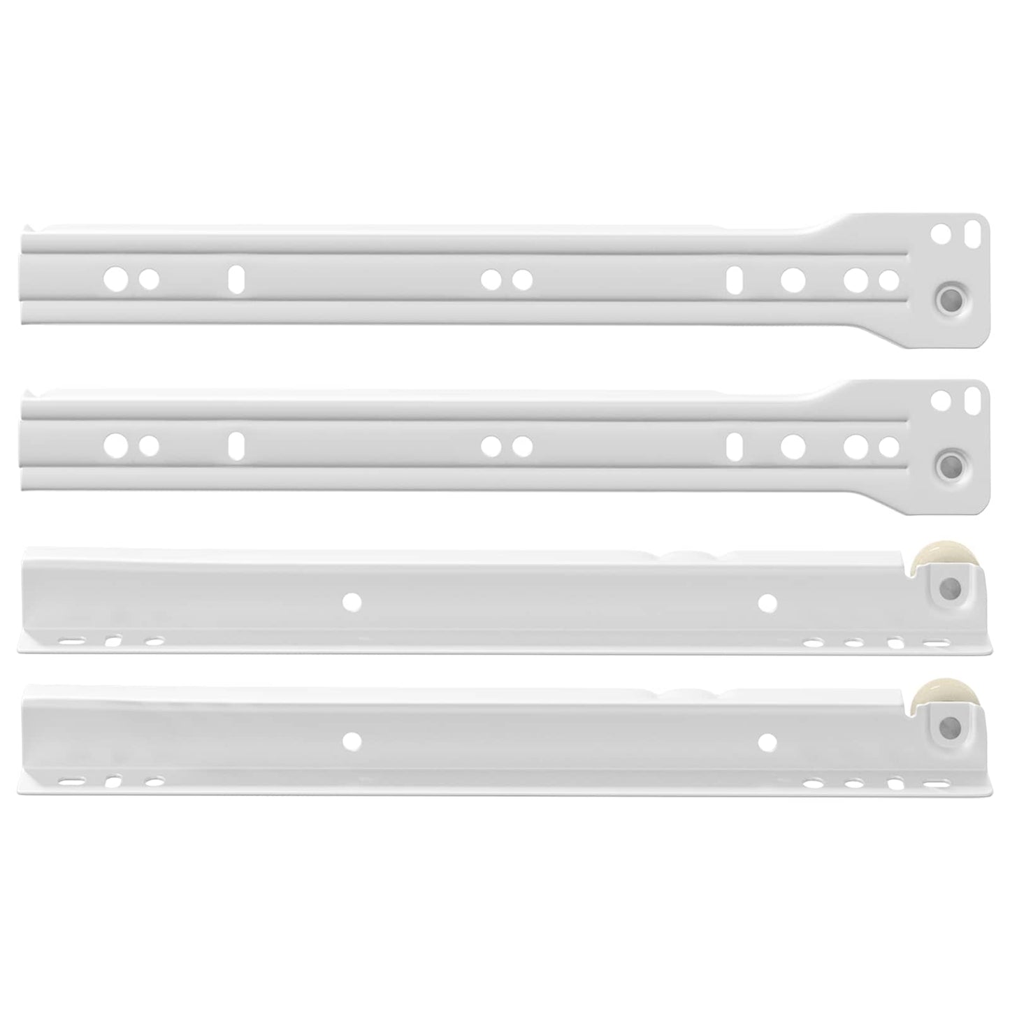 Skuffeskinne 2 pcs Hvid 250 mm Stål