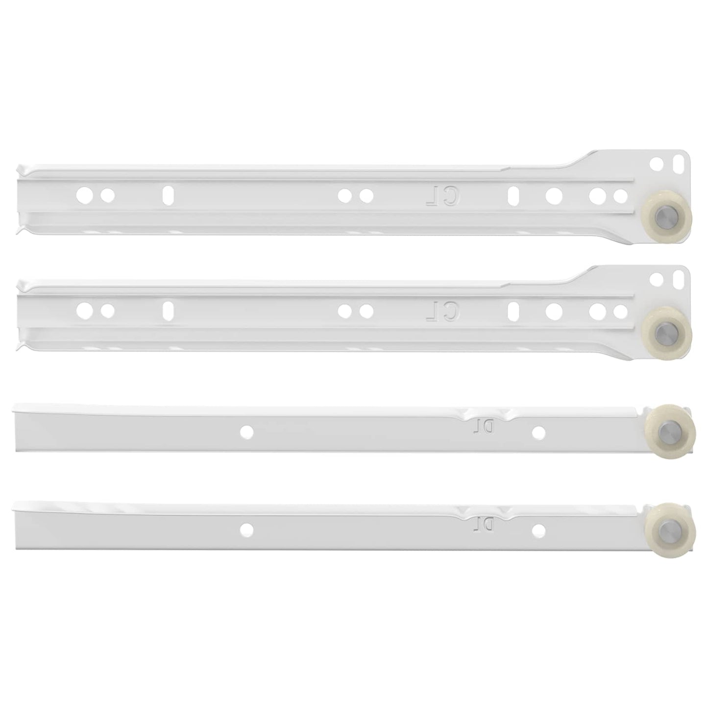 Skuffeskinne 2 pcs Hvid 250 mm Stål