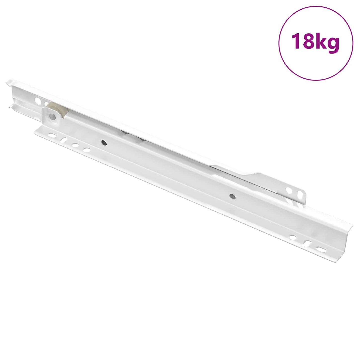 Skuffeskinne 87 pcs Hvid Stål