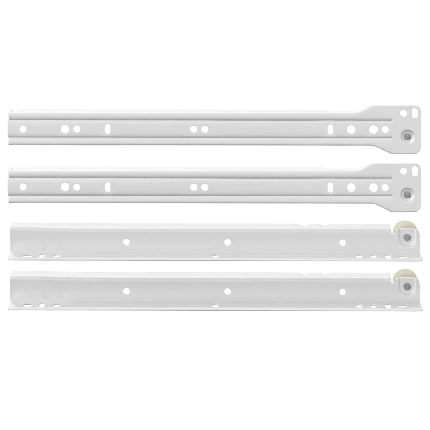 Skuffeskinne 2 pcs Hvid 300 mm Stål