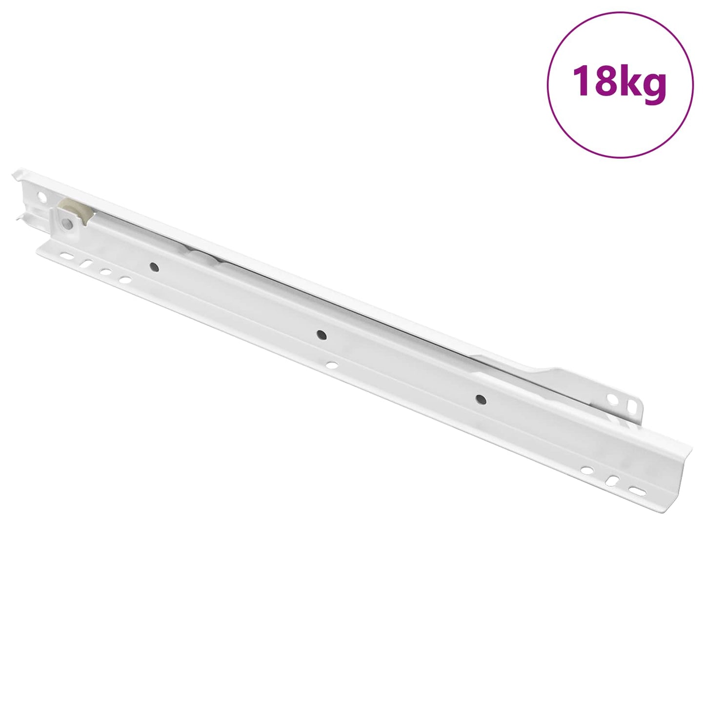Skuffeskinne 73 pcs Hvid Stål