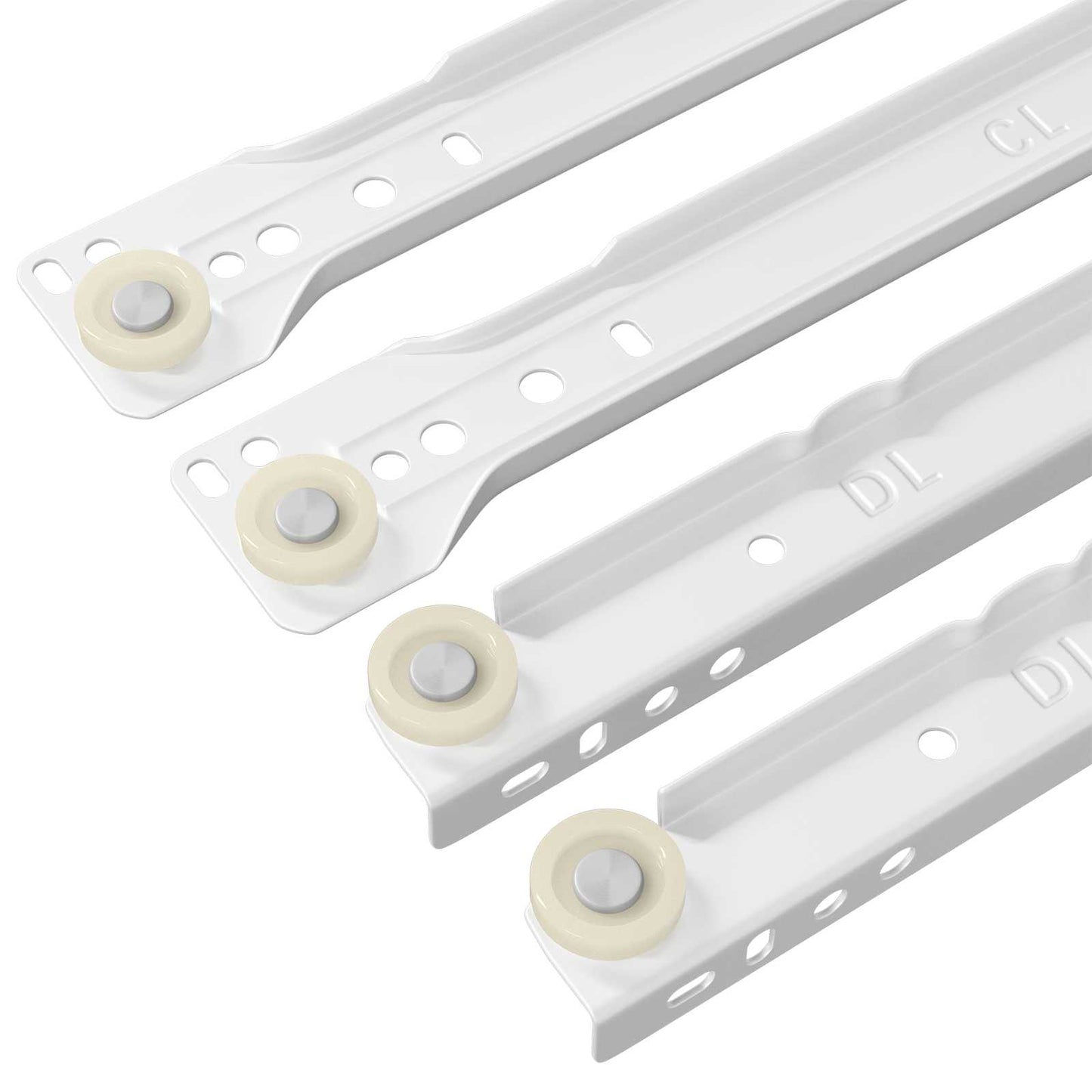 Skuffeskinne 2 pcs Hvid 350 mm Stål