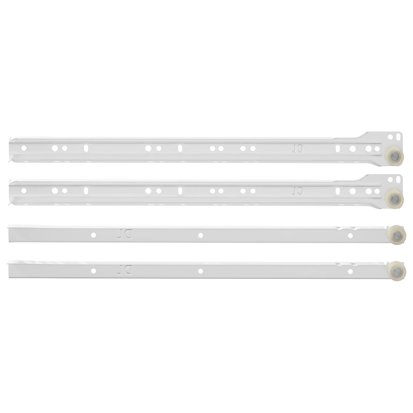Skuffeskinne 55 pcs Hvid Stål