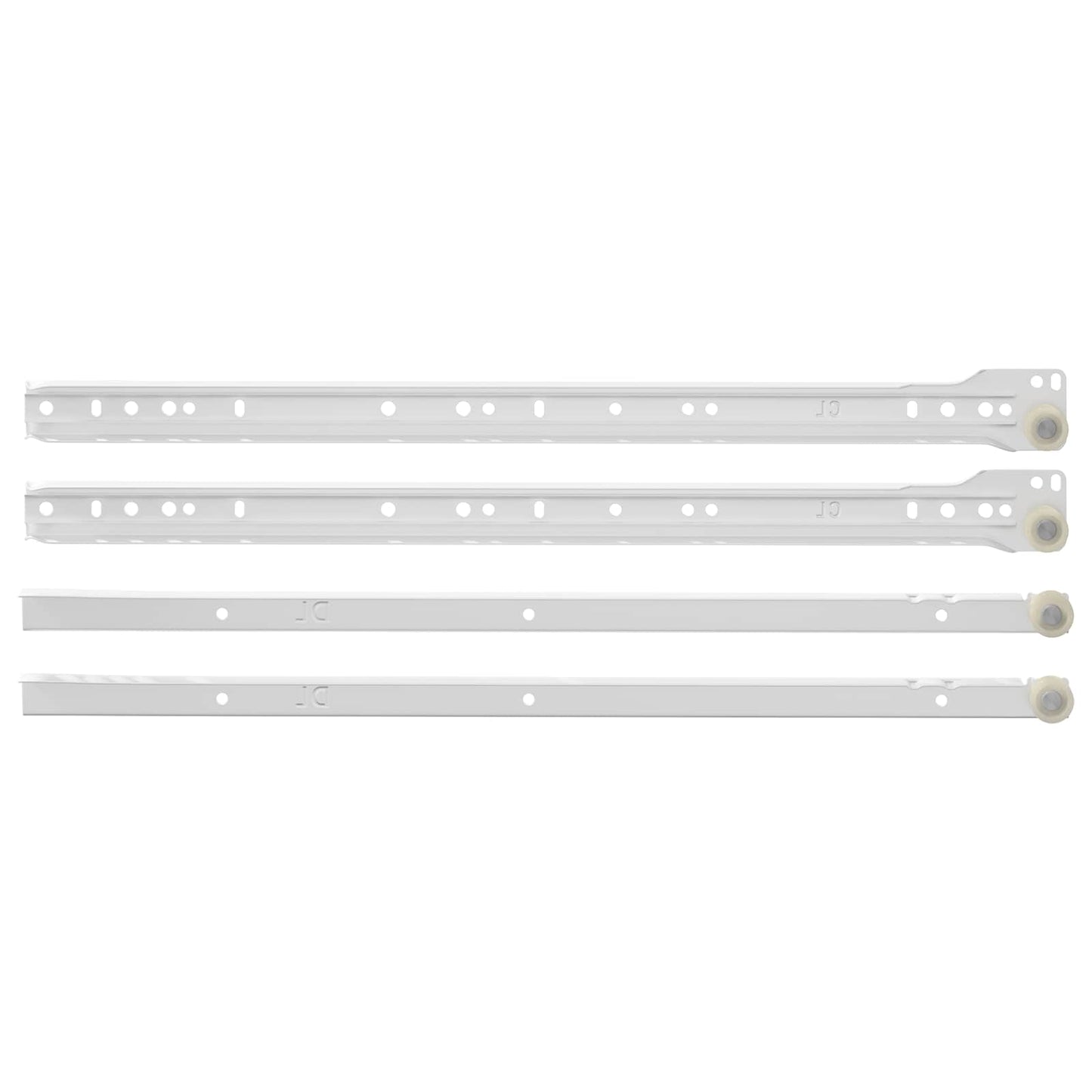 Skuffeskinne 12 pcs Hvid 450 mm Stål