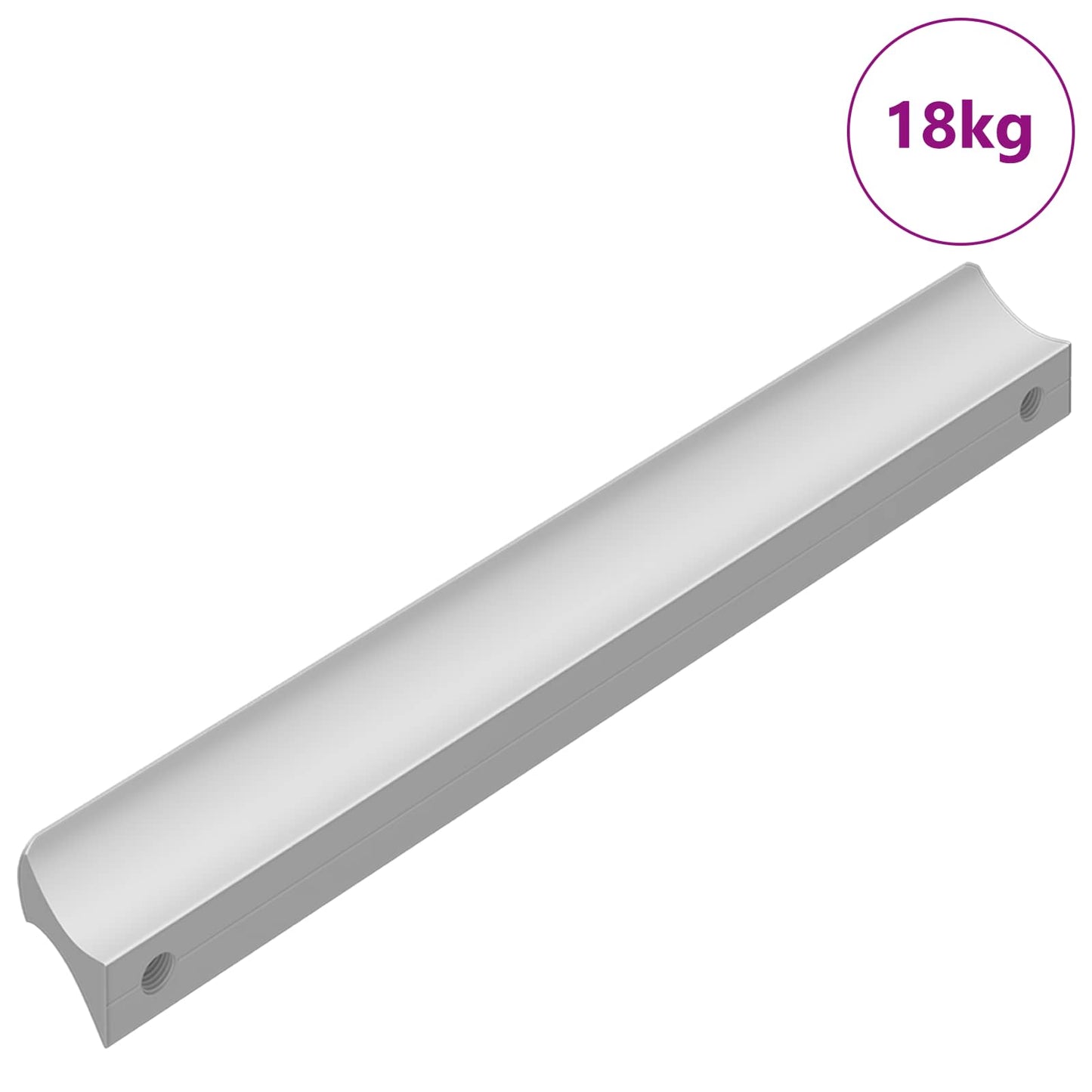 Håndtag Ensfarvet 828 pcs Sølv 105.7 x 7.4 x 15.5 mm Aluminium