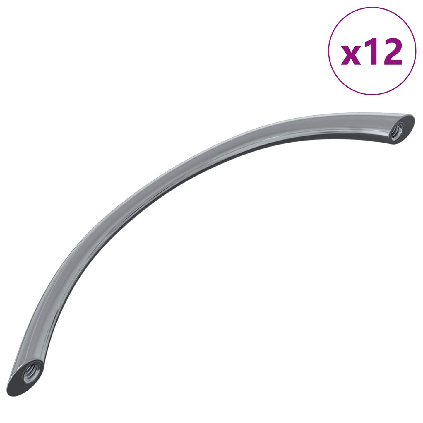 Håndtag 12 pcs Sølv 107 x 3.6 x 23 mm Rustfrit stål