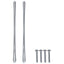 Håndtag 12 pcs Sølv 107 x 3.6 x 23 mm Rustfrit stål