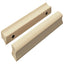 Lige håndtag 2 pcs Naturlig træfarve 130 x 25 x 30 mm