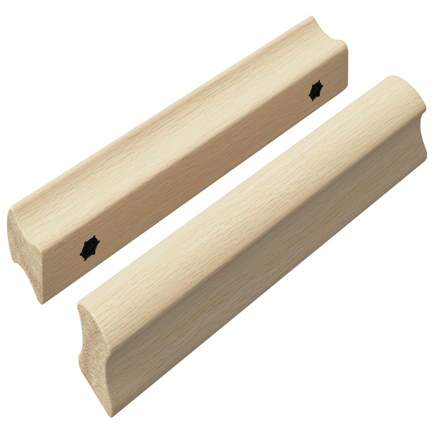 Lige håndtag 2 pcs Naturlig træfarve 130 x 25 x 30 mm