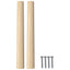 Lige håndtag 2 pcs Naturlig træfarve 130 x 25 x 30 mm