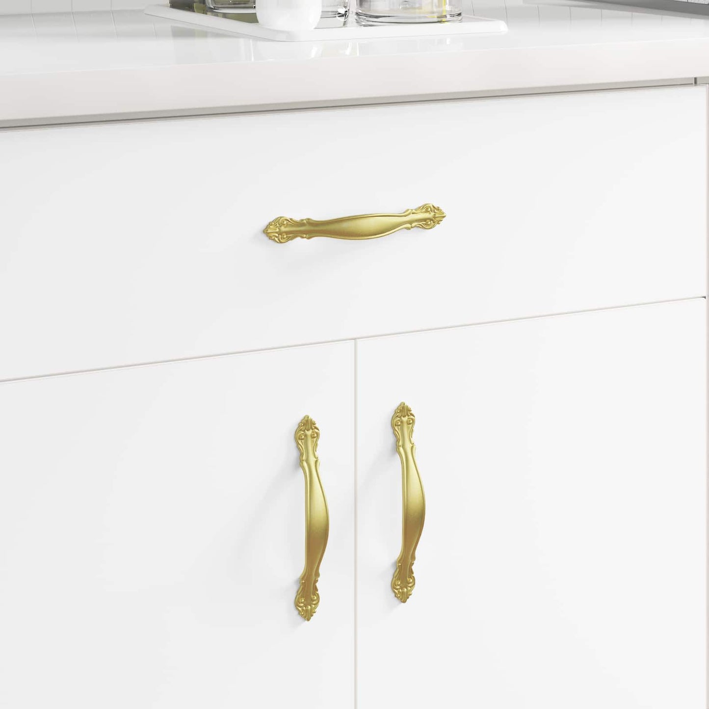 Håndtag 2 pcs Guld 143 x 19,2 x 20 mm Zinklegering