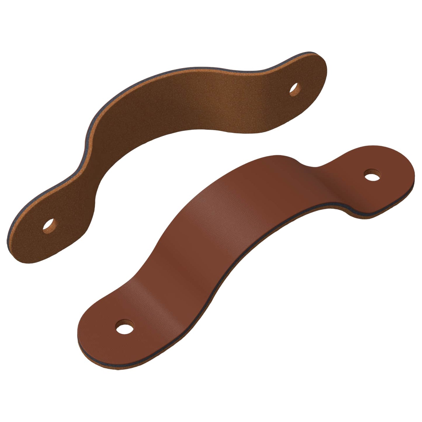 Skab Håndtag 2 pcs Brun 140 x 25 x 2,3 mm PU