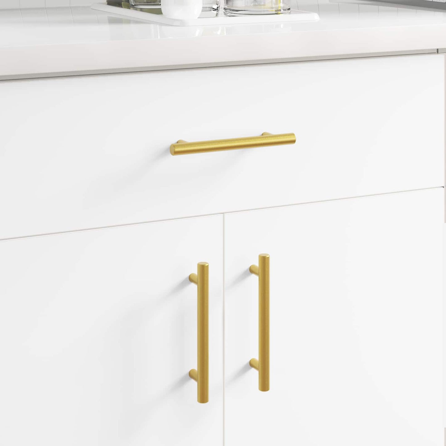 Skab Håndtag 12 pcs Guld 150 mm Rustfrit stål