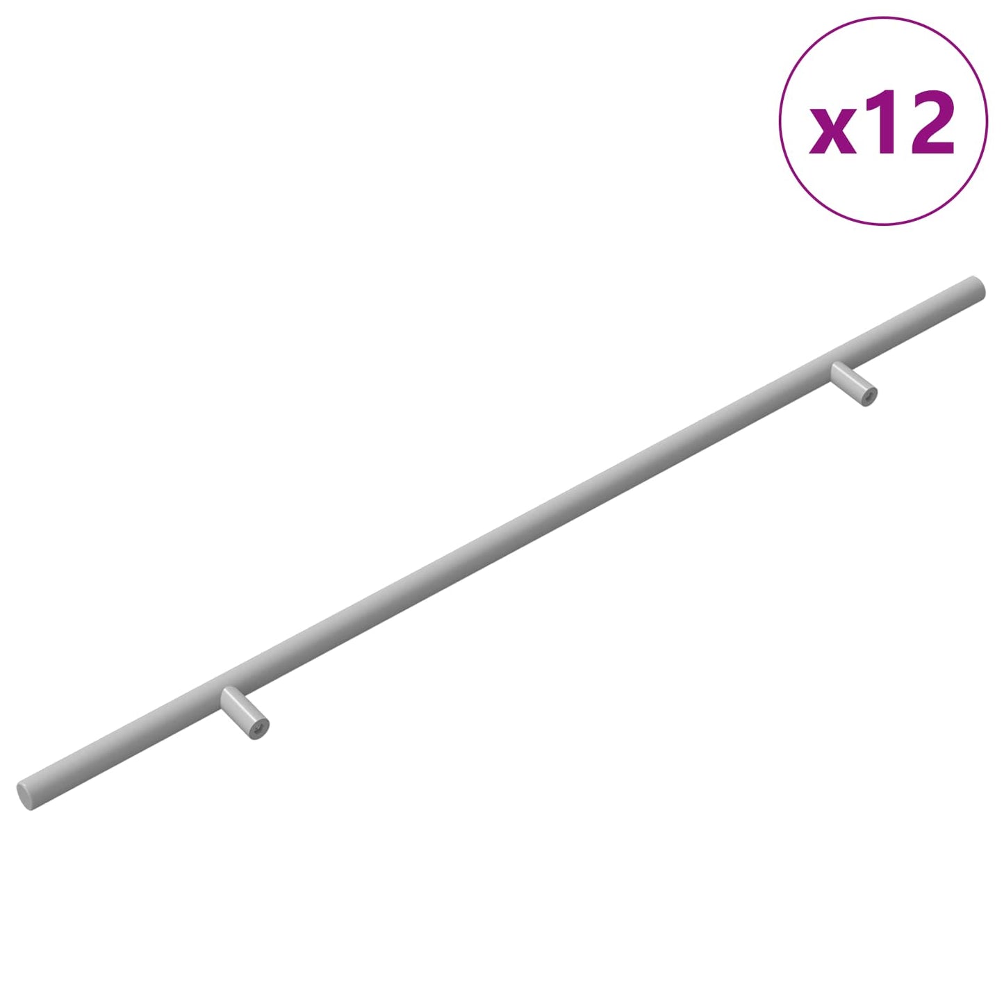 Håndtag 12 pcs Sølv 500 mm Stål