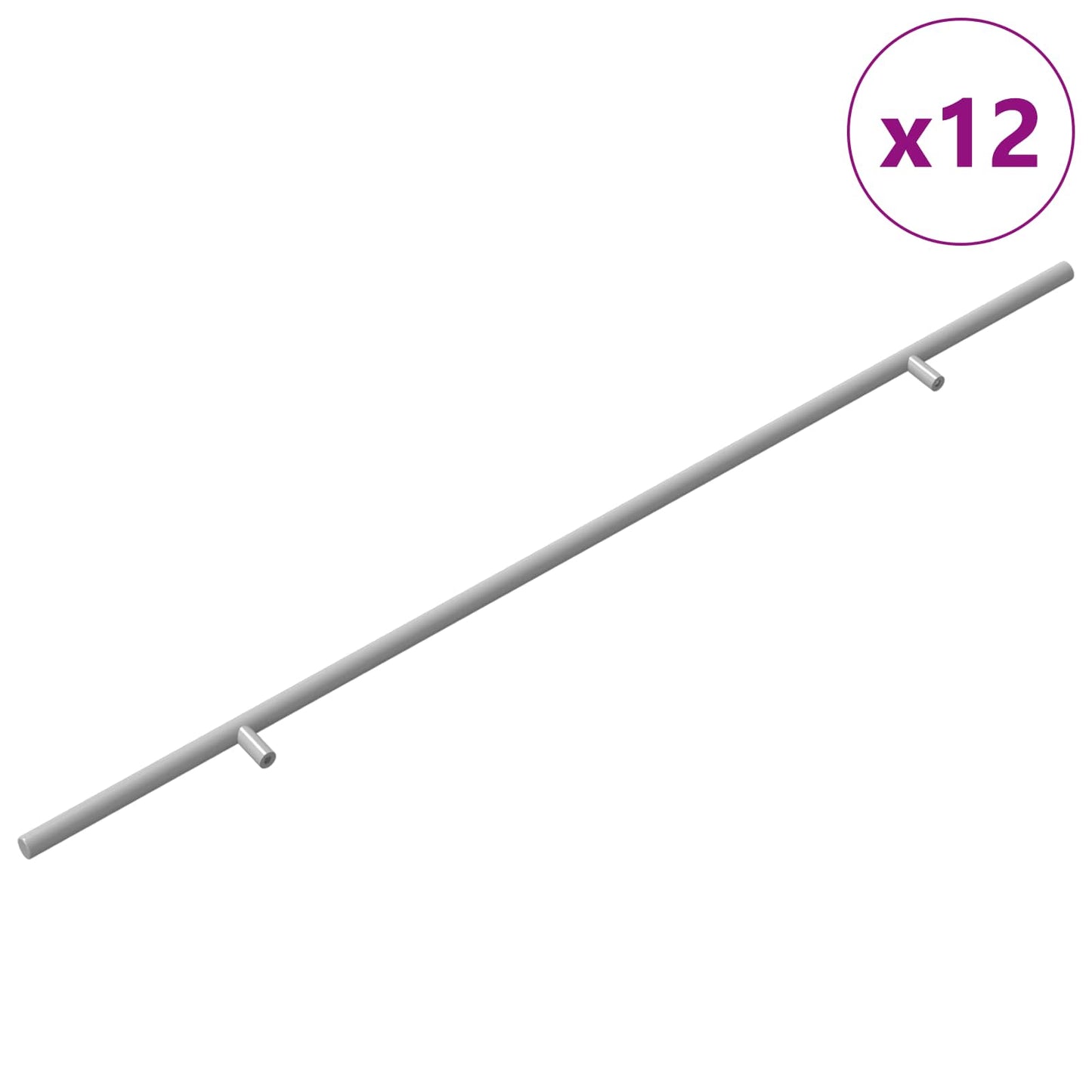 Skab Håndtag 12 pcs Sølv 700 mm Rustfrit stål