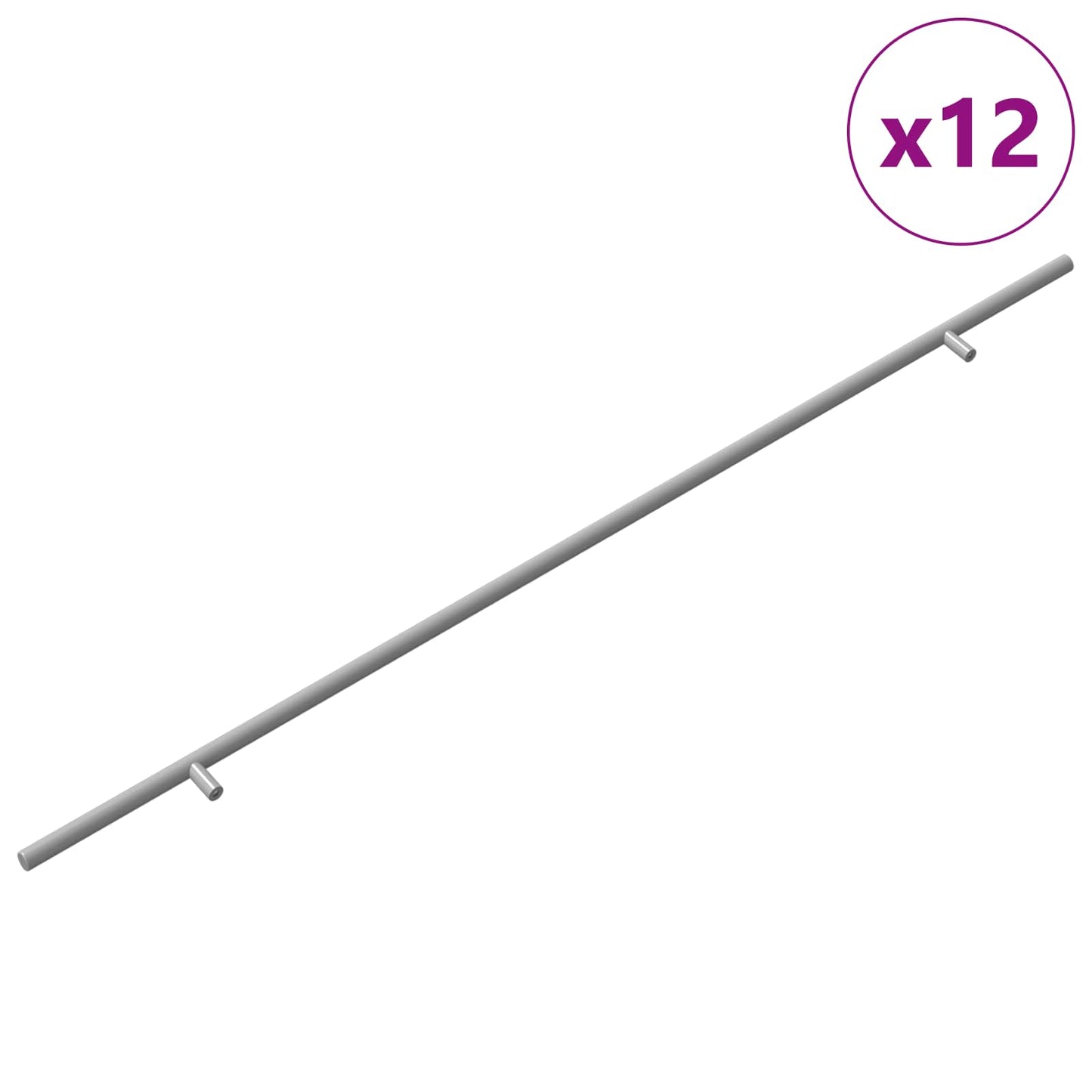 Skab Håndtag 12 pcs Sølv 800 mm Rustfrit stål