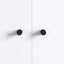 Skabs Knopper 2 pcs Sort M4 x 12 mm Jern