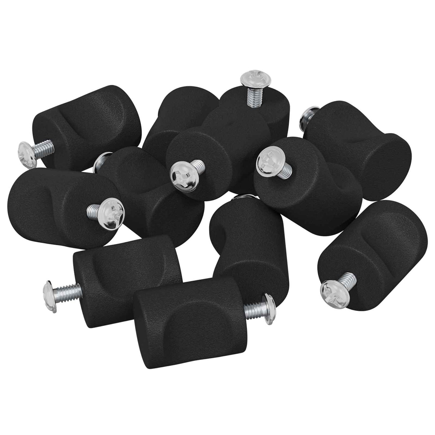 Kabinet Knob 12 pcs Sort 18 x 23 mm Jern