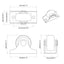 Hjul 2 pcs Hvid 42 x 11,5 x 29 mm Jern