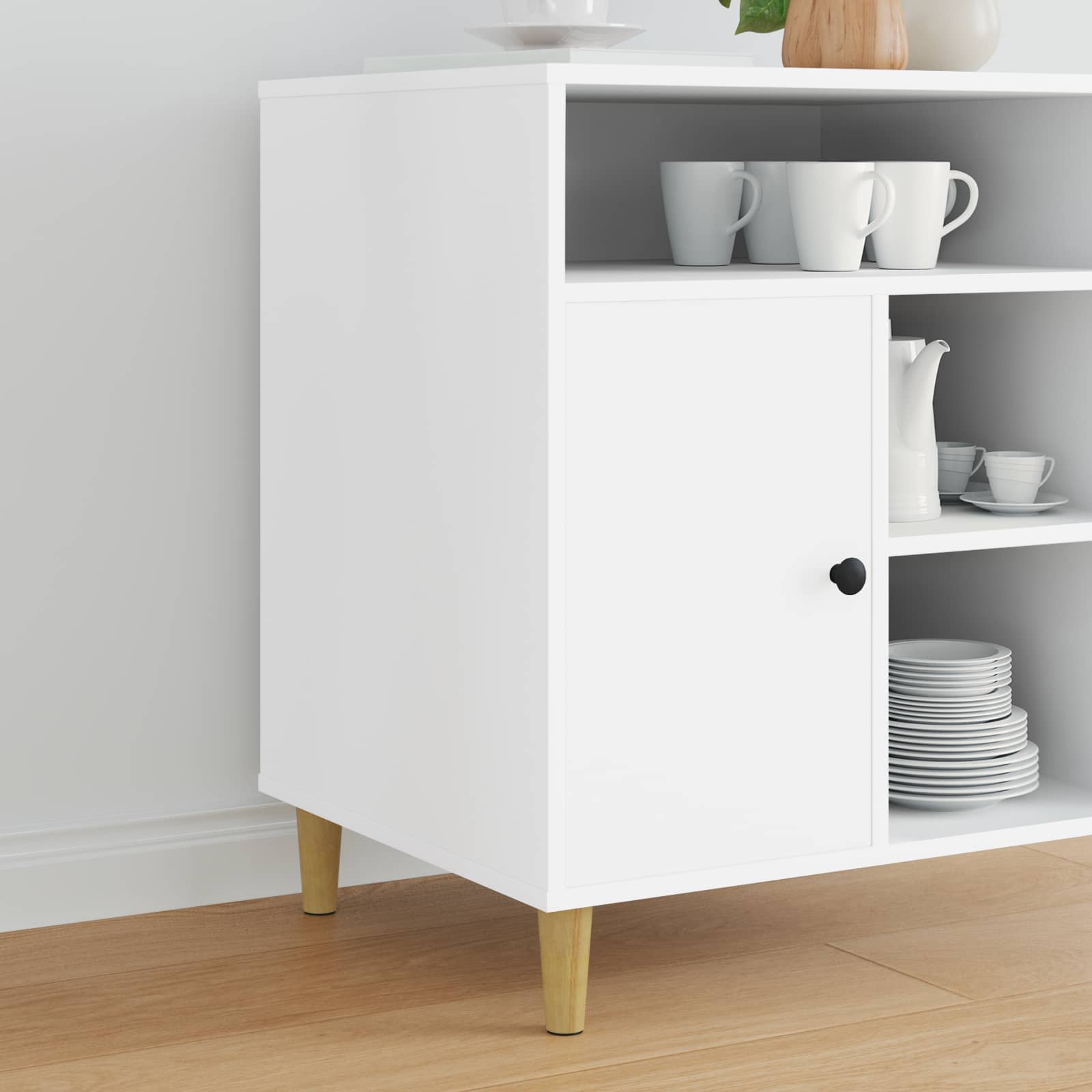 Møbelben 2 stk - brun, Ø 44 × 100 mm, massiv eucalyptus træ
