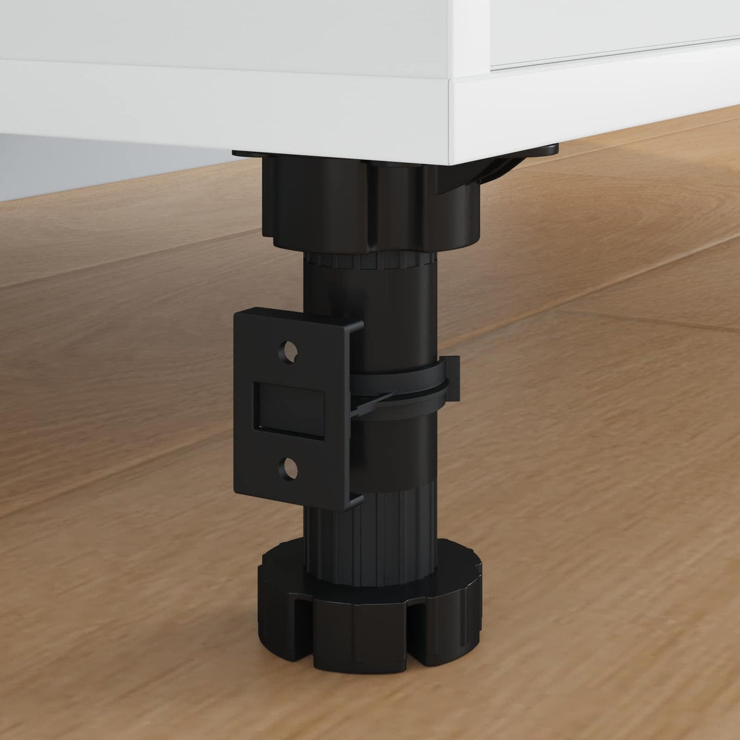 Møbelben Indstillelig 12 pcs Sort 46 x 46 x 128 mm PP