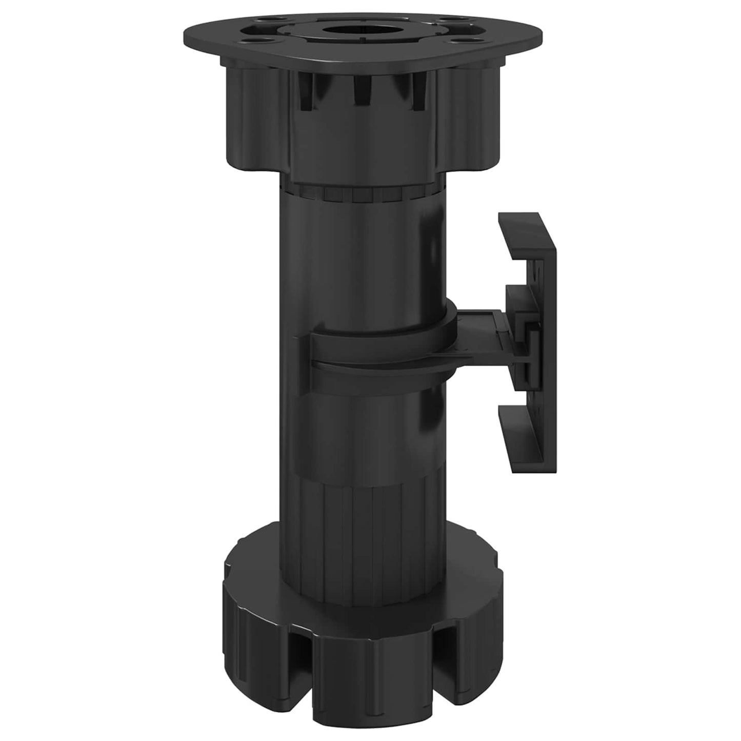 Møbelben Indstillelig 12 pcs Sort 46 x 46 x 128 mm PP
