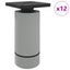 Møbelben Indstillelig 12 pcs Hvid 64 x 64 x 100 mm PP