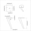 Stående Fødder 2 pcs Sort 56 x 56 x 100 mm Jern