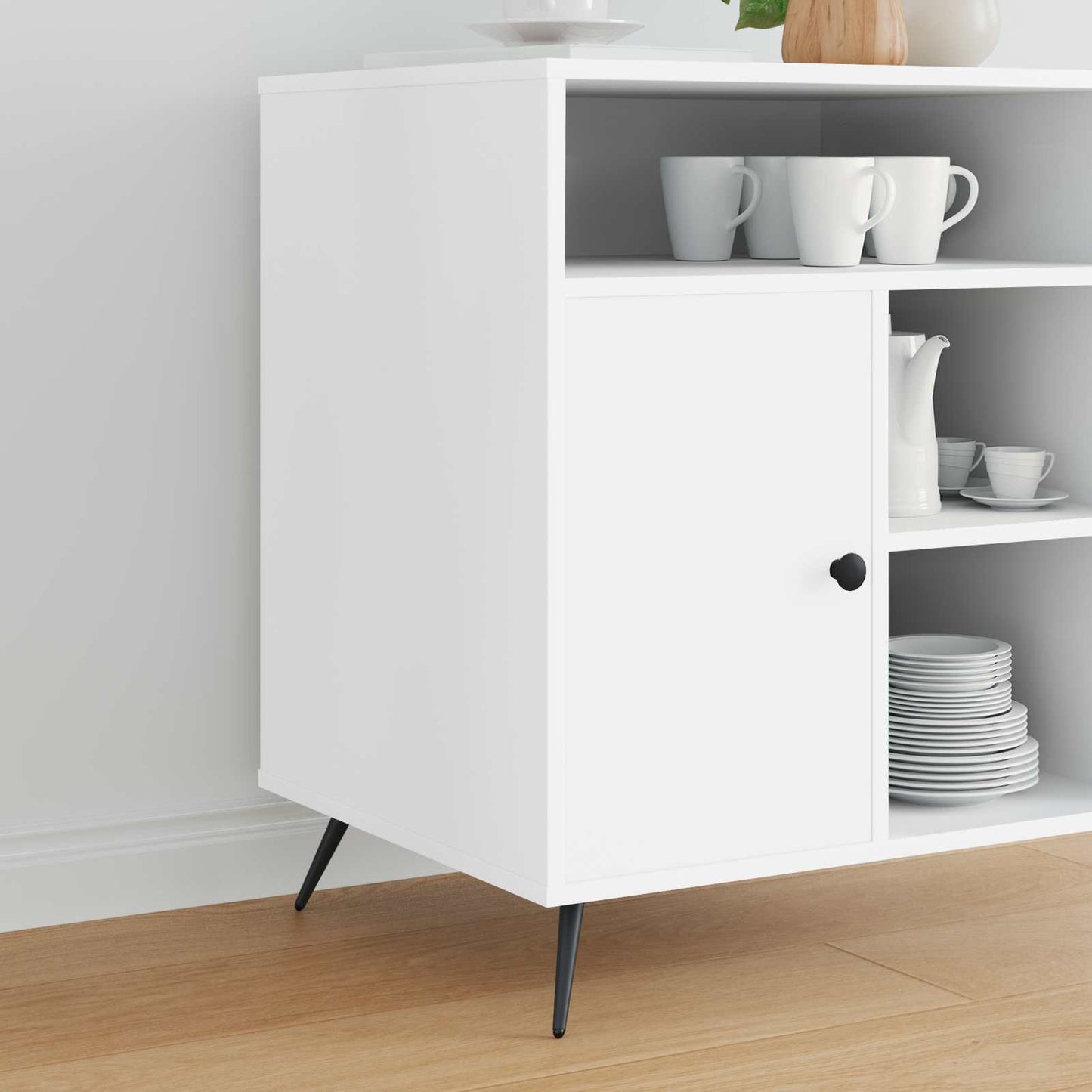 Stående Fødder 12 pcs Sort 56 x 56 x 100 mm Jern