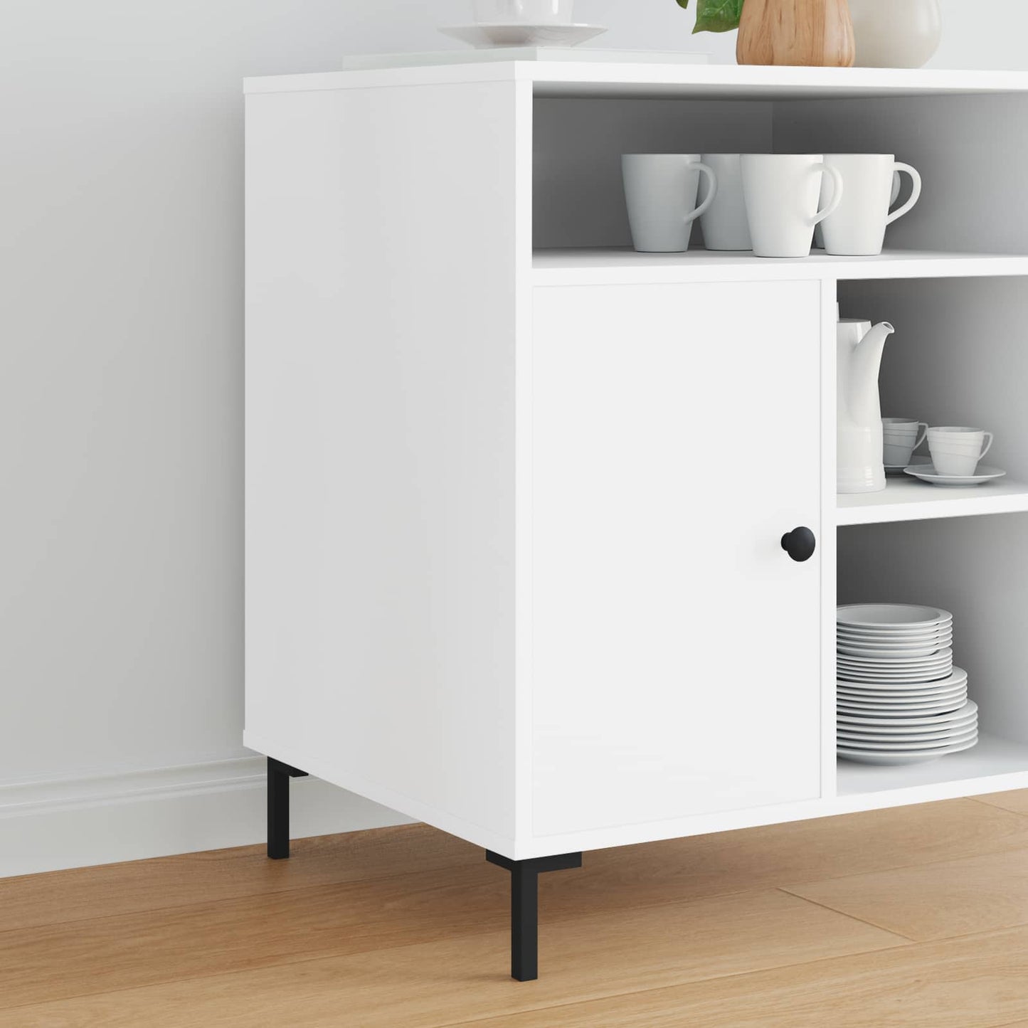 Stående Fødder 2 pcs Sort 57 x 57 x 100 mm Jern