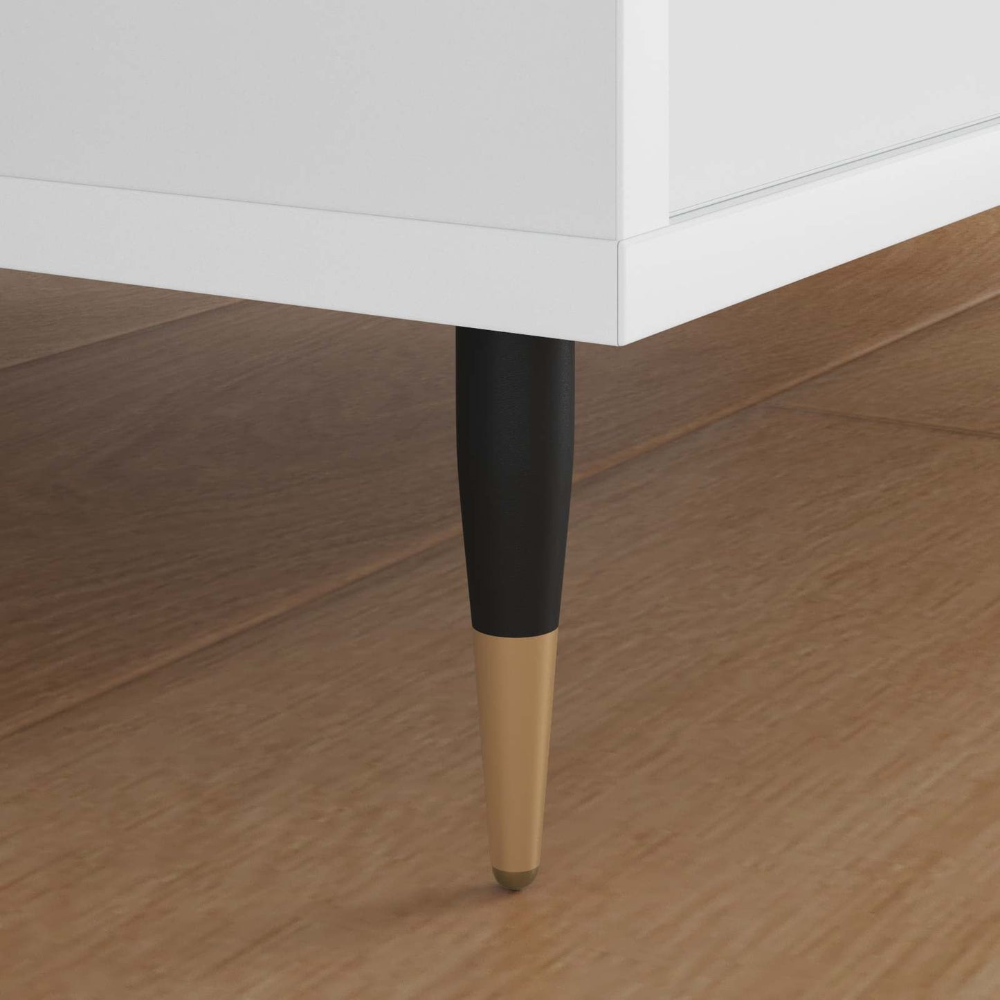 Møbelben 2 pcs Sort og Guld Ø 40 x 98 mm Jern