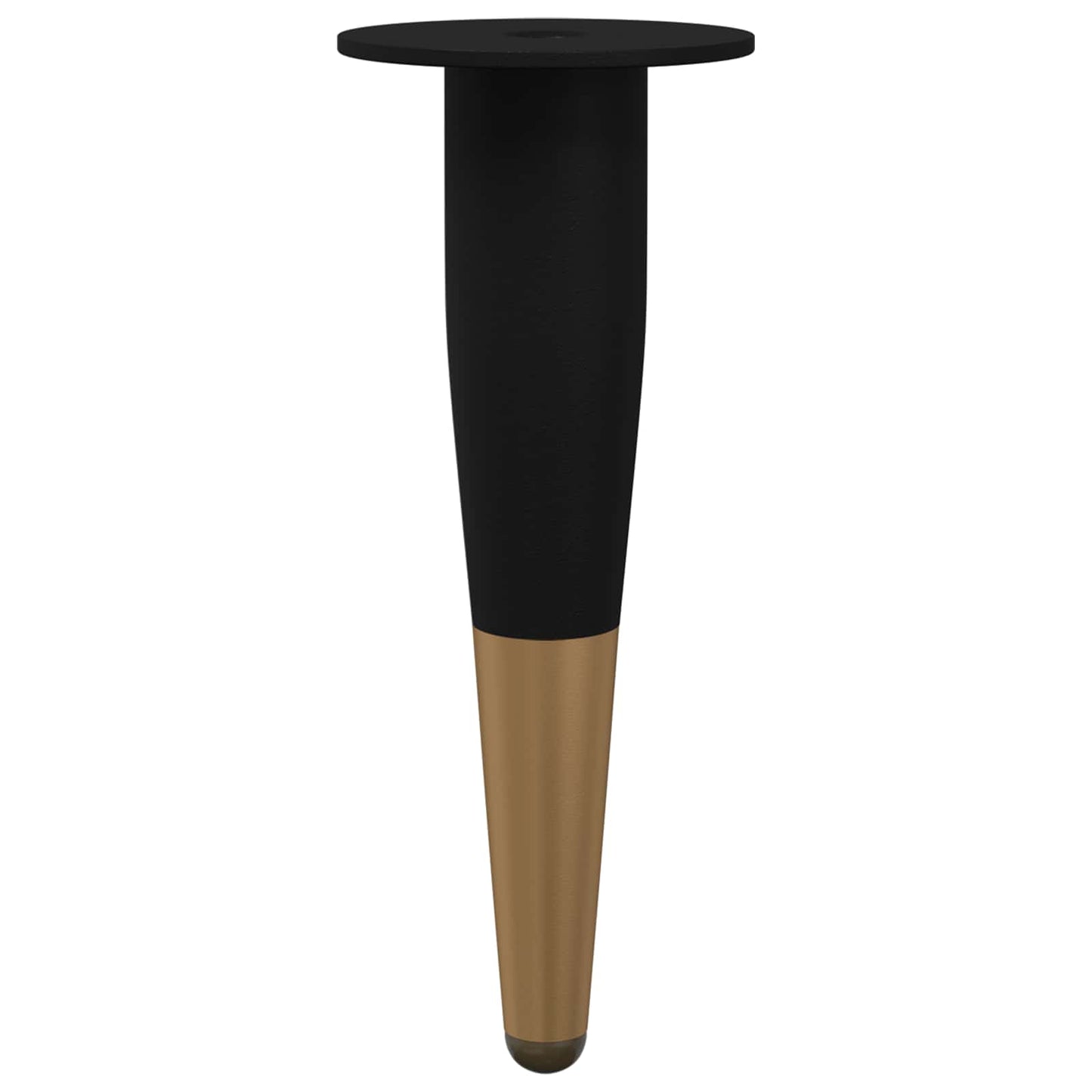 Møbelben 2 pcs Sort og Guld Ø 40 x 98 mm Jern