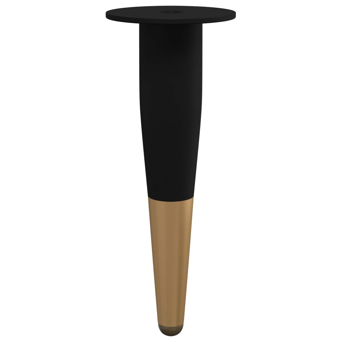Møbelben 12 pcs Sort og Guld Ø 40 x 98 mm Jern