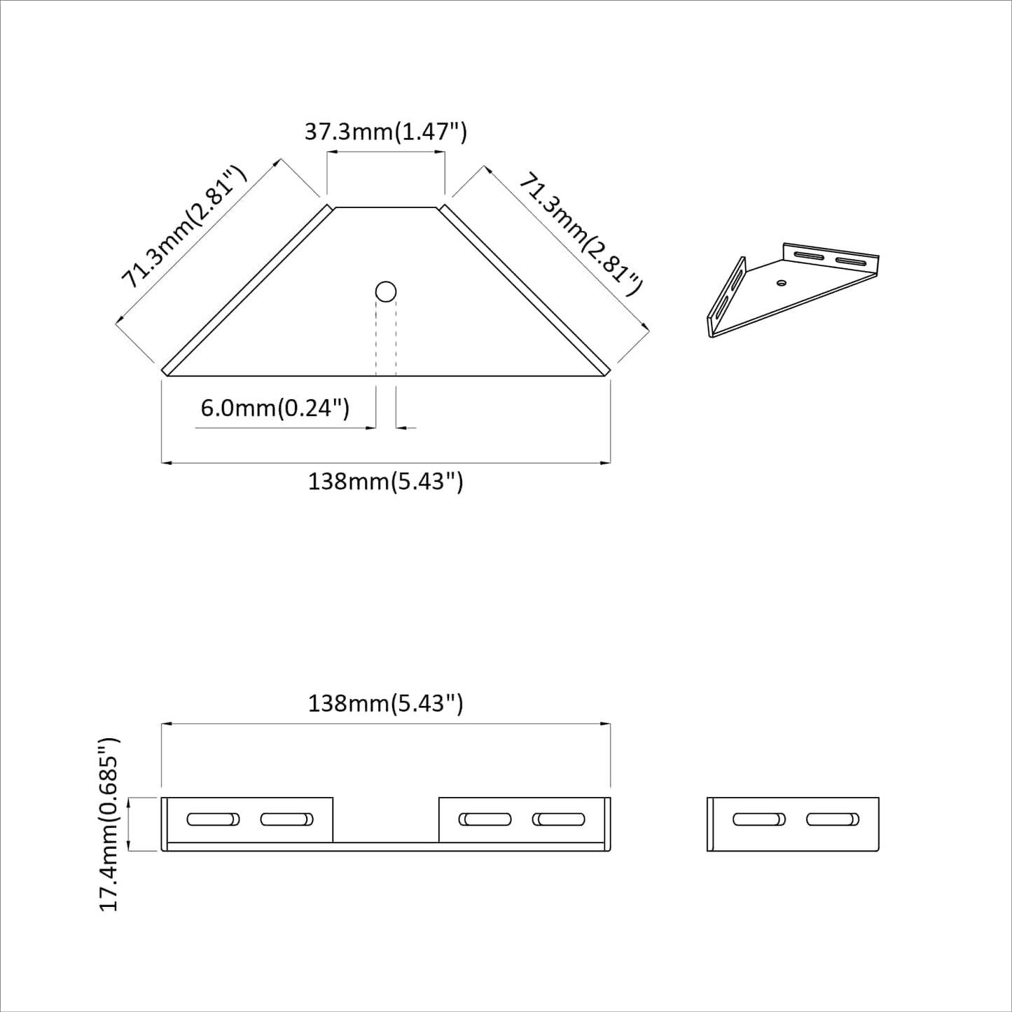 Hjørnebeslag 12 pcs Sort 138,5 x 50,5 x 16 mm Jern