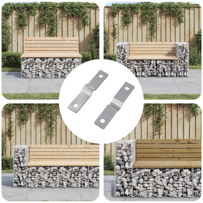 Slagplade 2 pcs Sølv 50 x 10 x 1,2 mm Jern