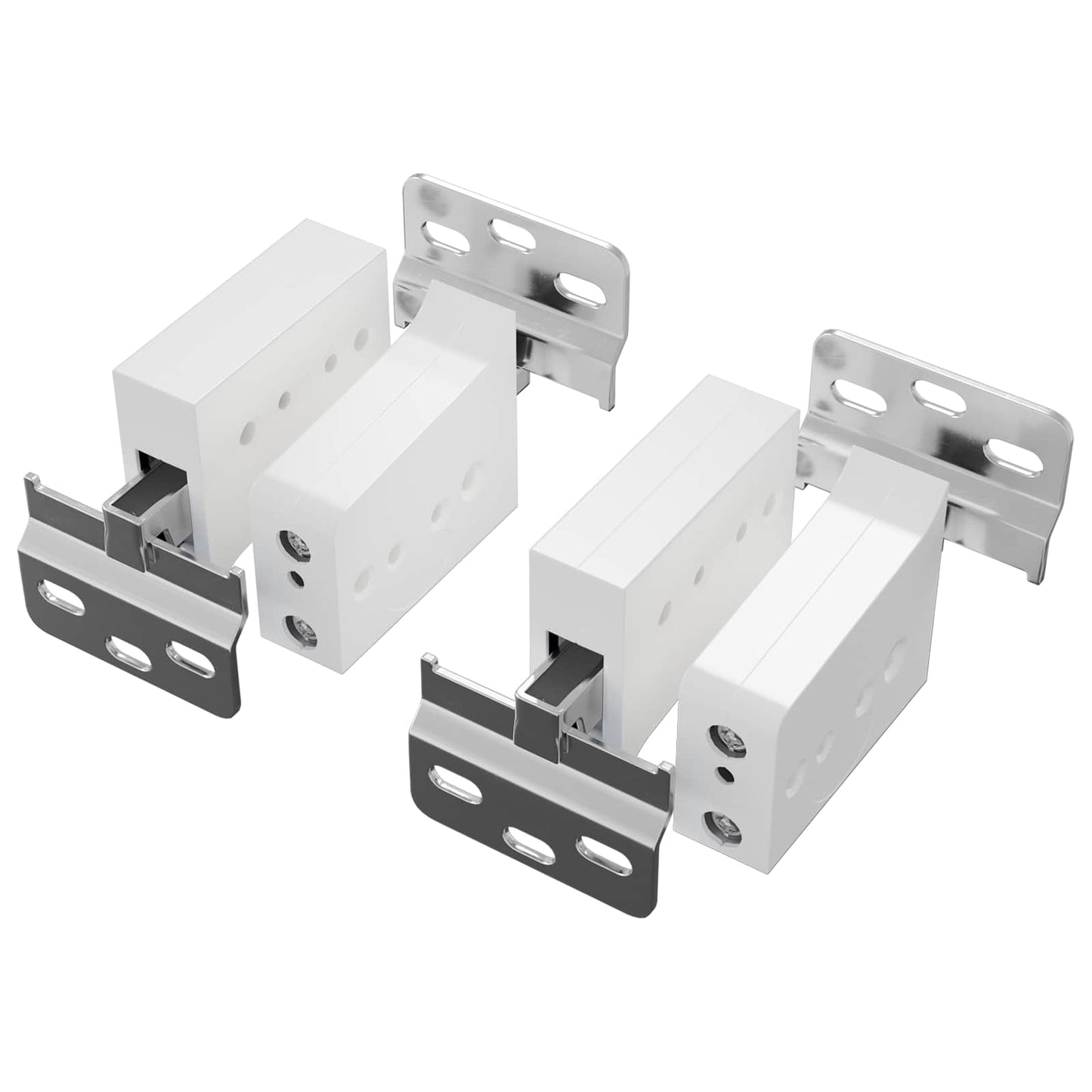 Kabinet hængende beslag 2 pcs Hvid 70 x 48 x 19 mm