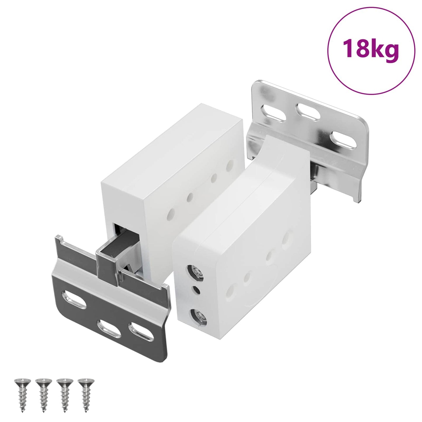 Kabinet hængende beslag 261 pcs Hvid 70 x 48 x 19 mm