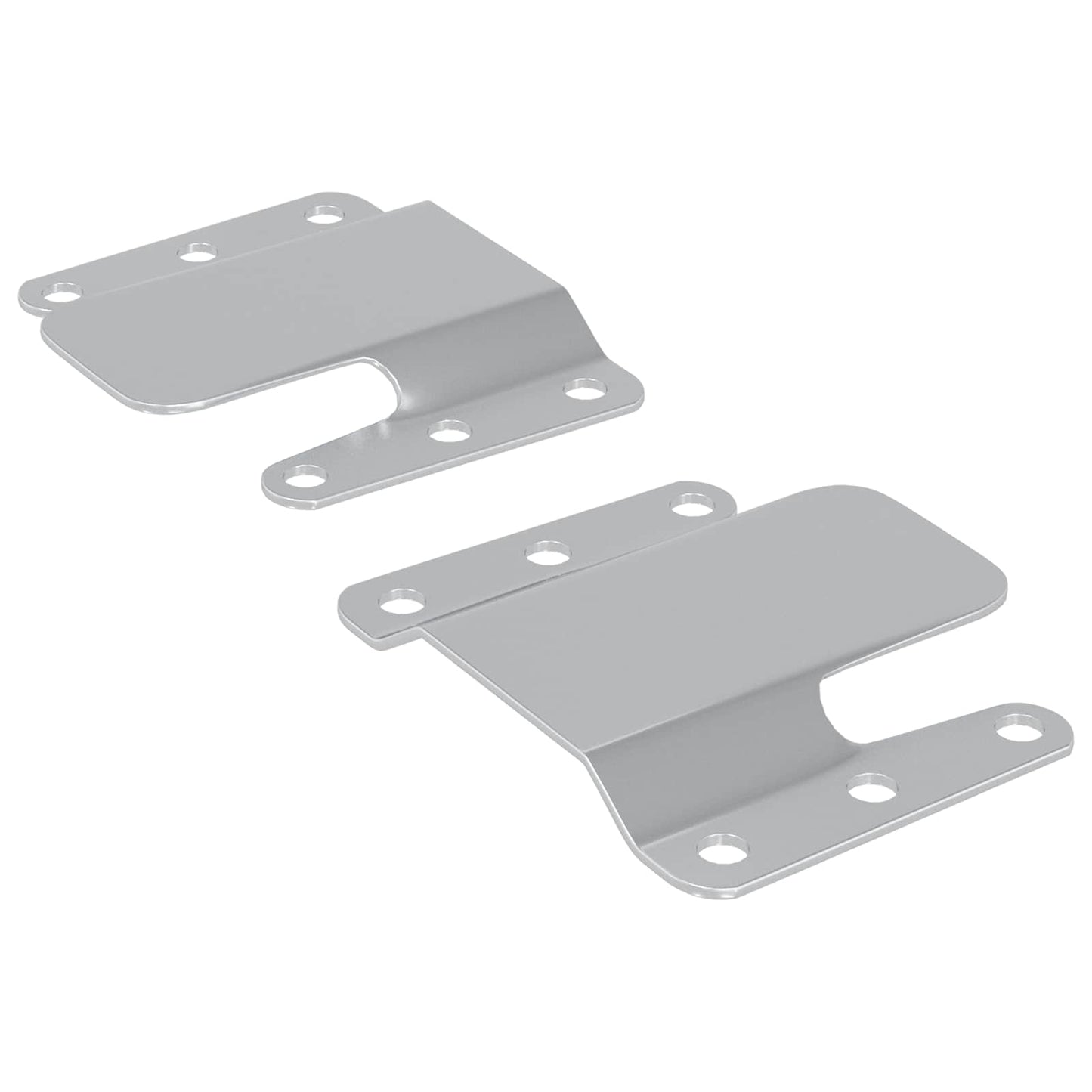 Flush Mount Beslag 2 pcs Sølv 75 x 66 x 1,4 mm Stål