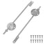 Låg støttehængsel 2 pcs Sølv 194 x 36 x 18 mm Jern