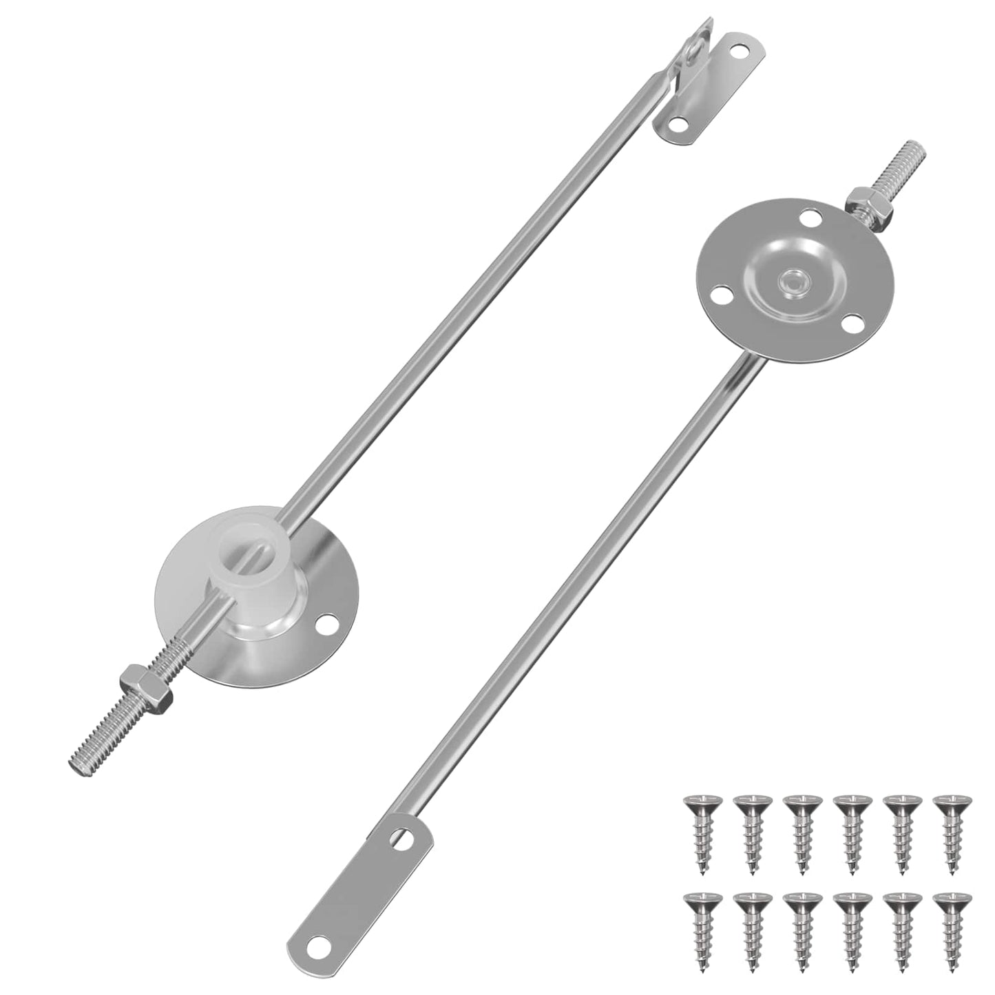 Låg støttehængsel 2 pcs Sølv 194 x 36 x 18 mm Jern