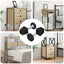 Møbelleveler Indstillelig 2 pcs Sort M6 PP