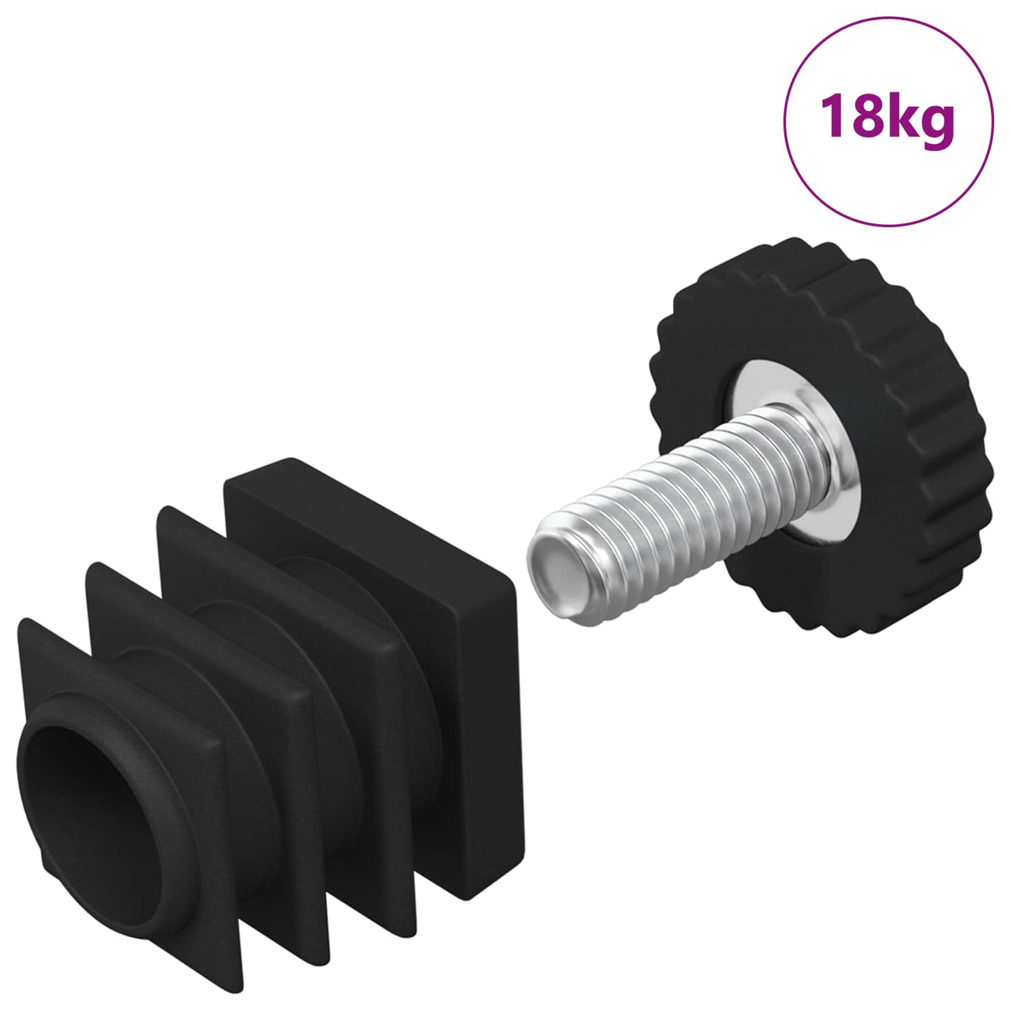 Møbelleveler Indstillelig 1895 pcs Sort PP