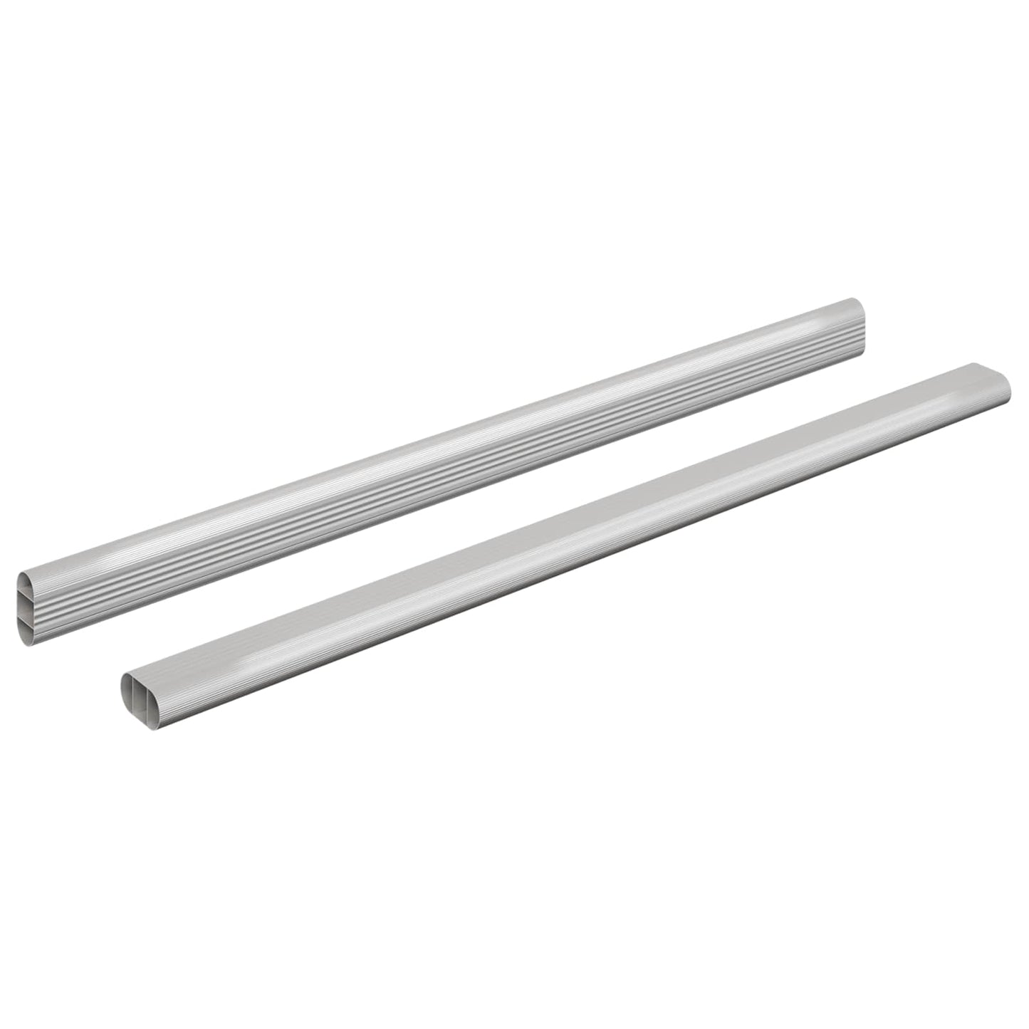Skab Stang 2 pcs Sølv 472 x 15 x 29 mm Aluminiumlegering