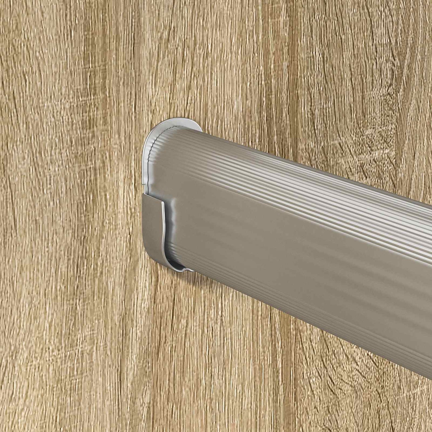 Skab Stang 12 pcs Sølv 664 x 15 x 29 mm Aluminiumlegering