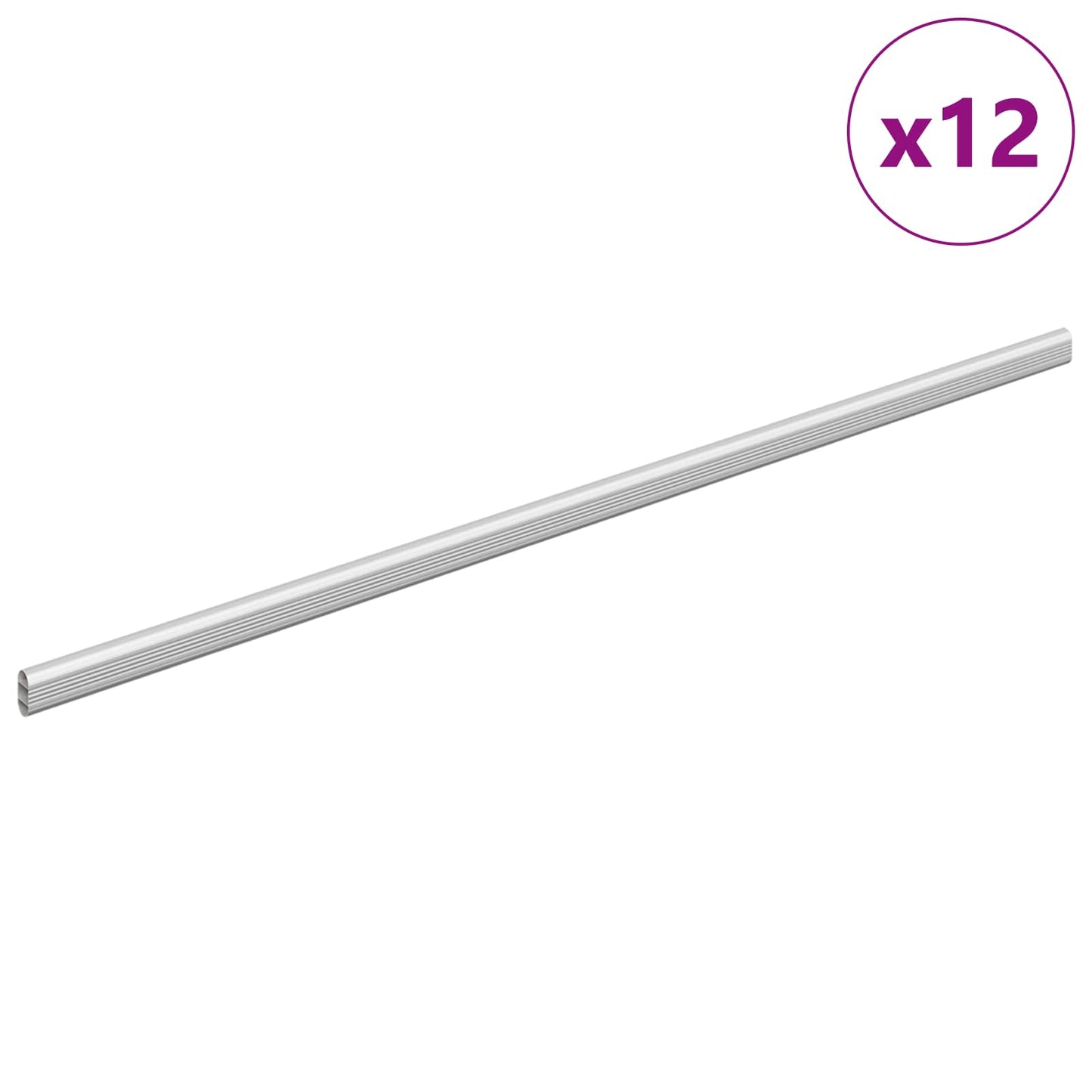 Skab Stang 12 pcs Sølv 964 x 15 x 29 mm Aluminiumlegering