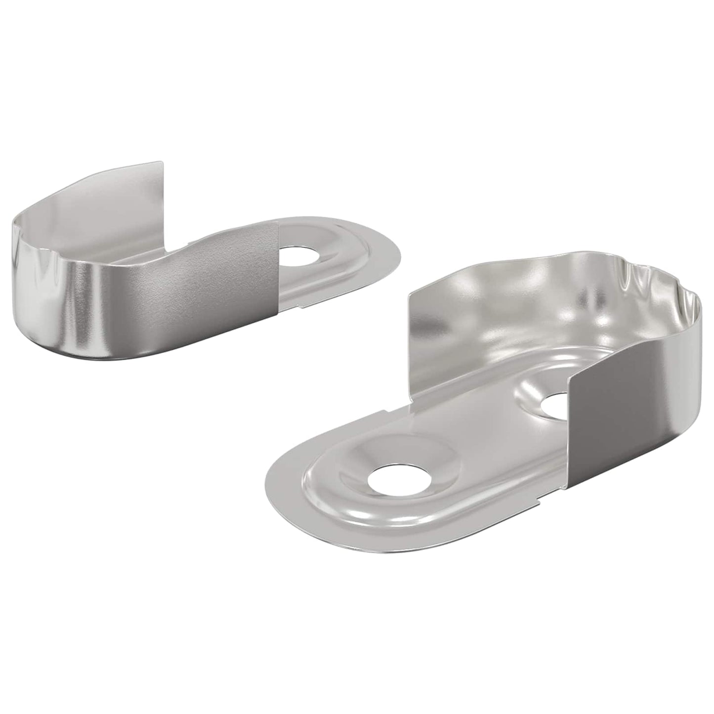 Krog til skabstang 2 pcs Hvid Zink 40 x 18 x 10 mm Jern
