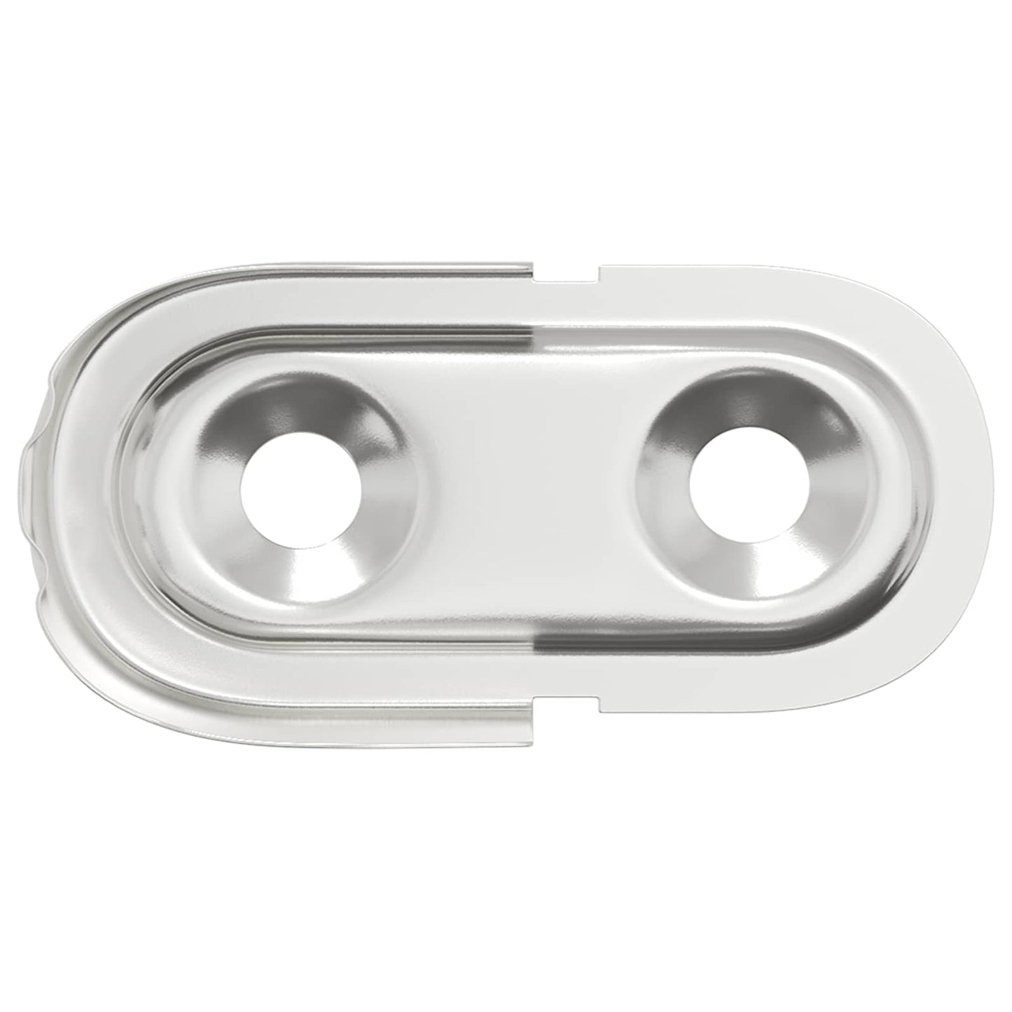 Krog til skabstang 12 pcs Hvid Zink 40 x 18 x 10 mm Jern