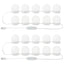 Spejl Lygter 2 pcs Hvid 4.5 x 4.5 x 4.8 cm Plastik